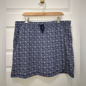 Talbots Blue and White Floral Skort